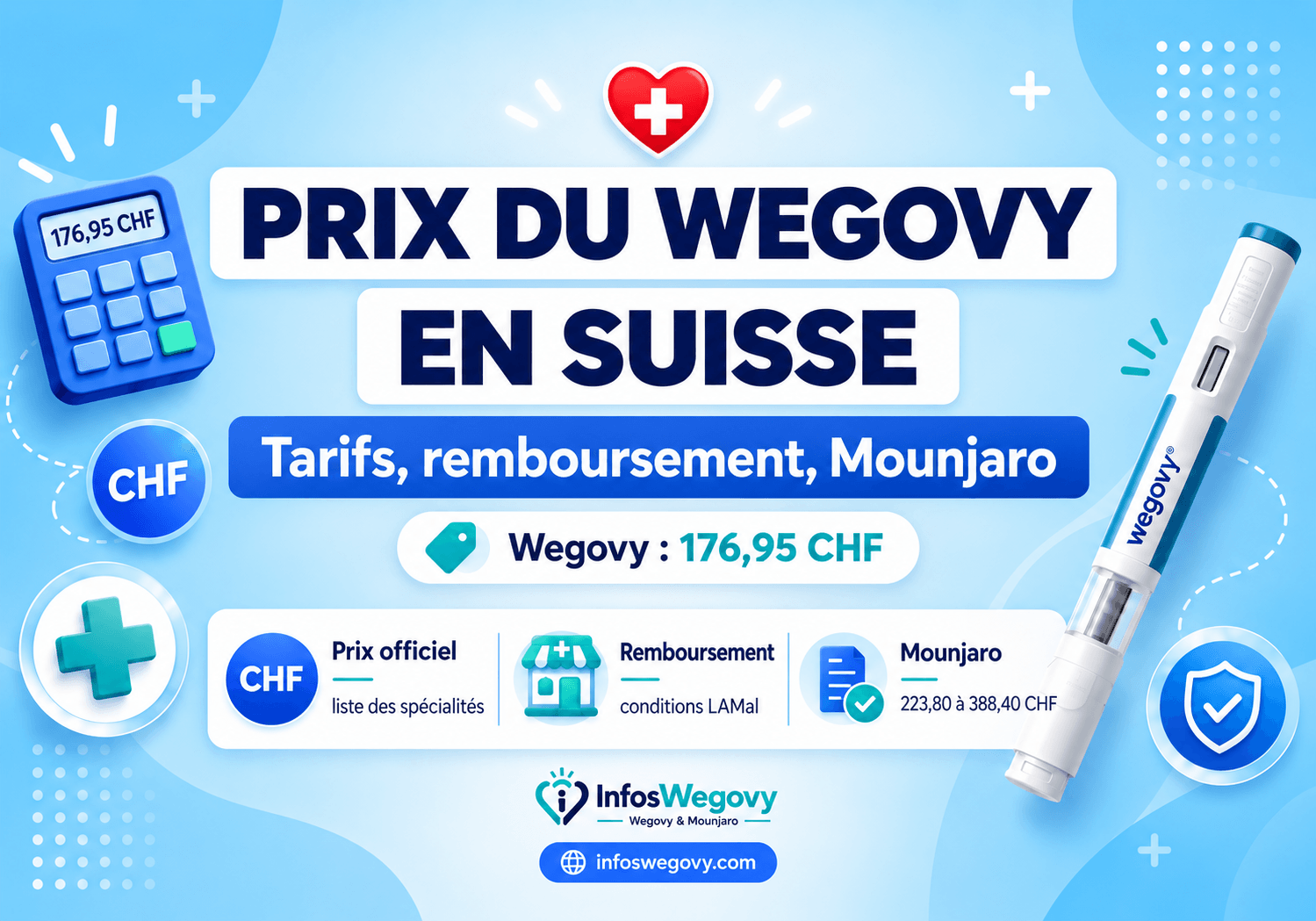 Prix du Wegovy en Suisse : tarifs, remboursement, Mounjaro