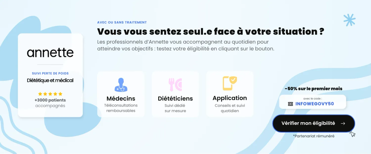 Annette, accompagnement diététique et médical pour la perte de poids : vérifier mon éligibilité