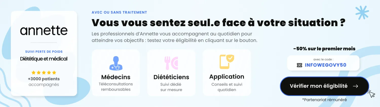 Annette, accompagnement diététique et médical pour la perte de poids : vérifier mon éligibilité